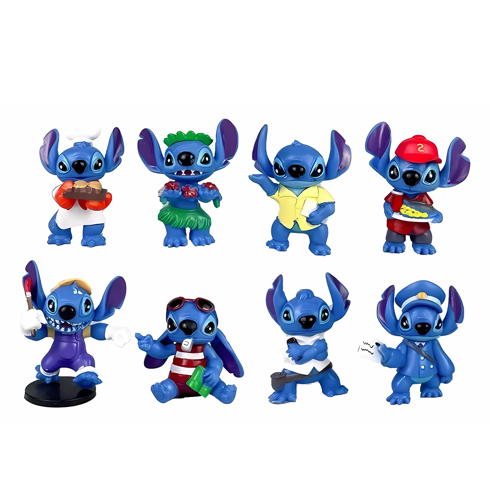 Foto 2 pulgar | Set 8 Figuras Lilo & Stitch Juguetes De Coleccion Muñecos