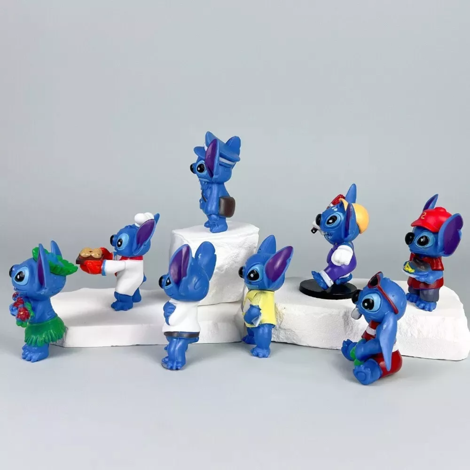 Foto 5 pulgar | Set 8 Figuras Lilo & Stitch Juguetes De Coleccion Muñecos