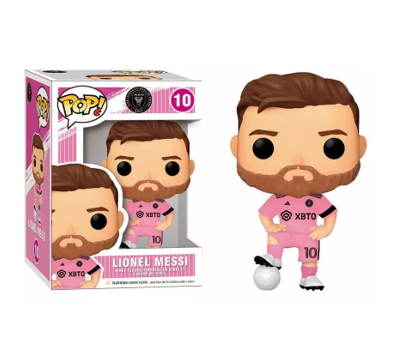 Funko Pop Fútbol Lionel Messi Inter de Miami Playera Rosa