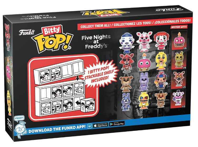 Foto 3 pulgar | Funko Bitty Pop!: Paquete De 4 Minijuguetes Coleccionables De Five Nights At Freddy's