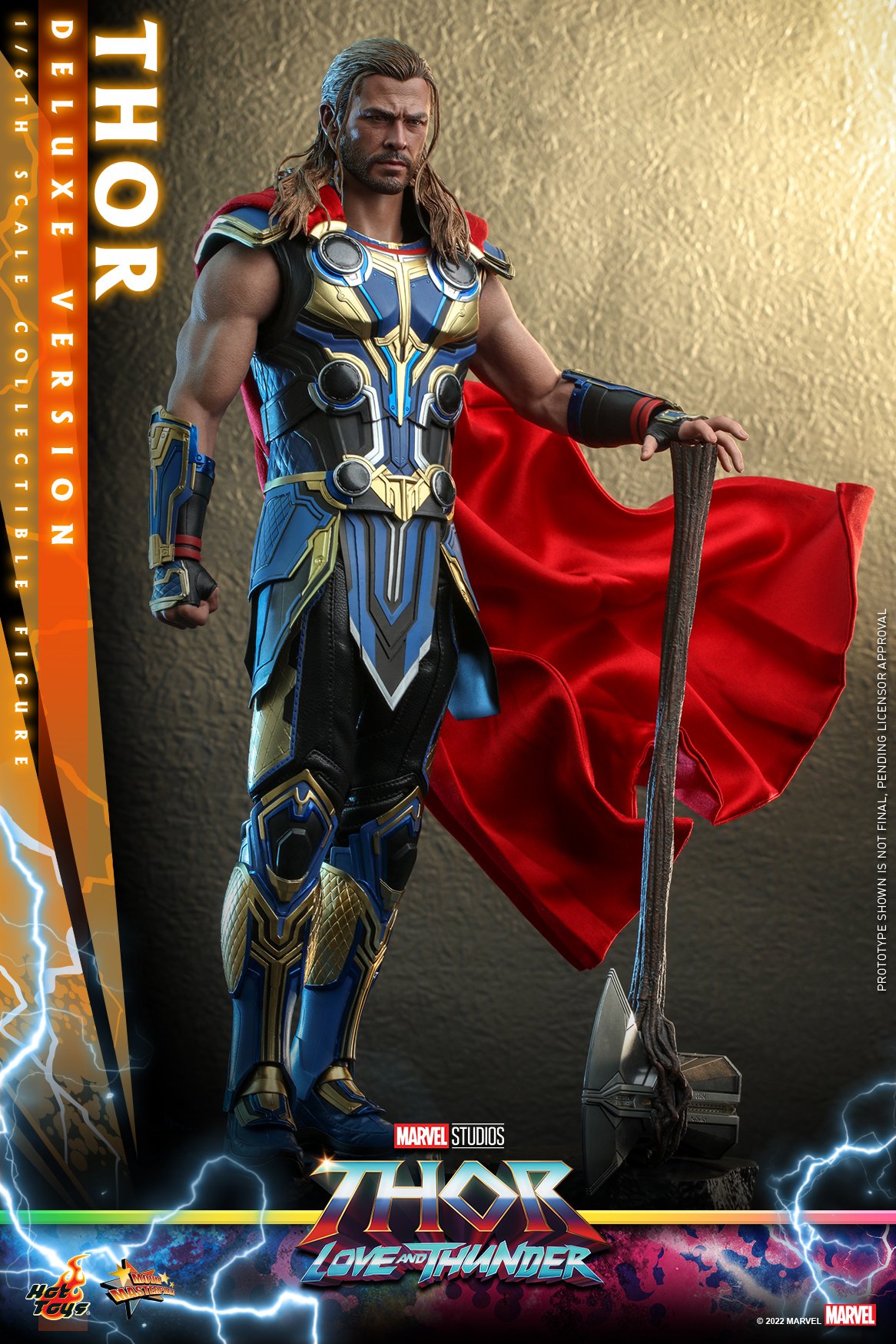 Foto 4 pulgar | Figura Hot Toys 1:6 De Escala Marvel Thor Love And Thunder: Thor (deluxe Edition)