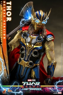 Foto 7 | Figura Hot Toys 1:6 De Escala Marvel Thor Love And Thunder: Thor (deluxe Edition)