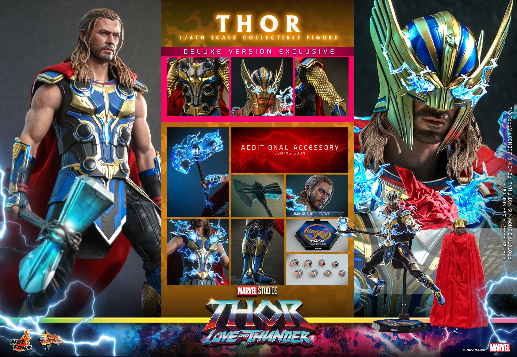 Foto 9 pulgar | Figura Hot Toys 1:6 De Escala Marvel Thor Love And Thunder: Thor (deluxe Edition)