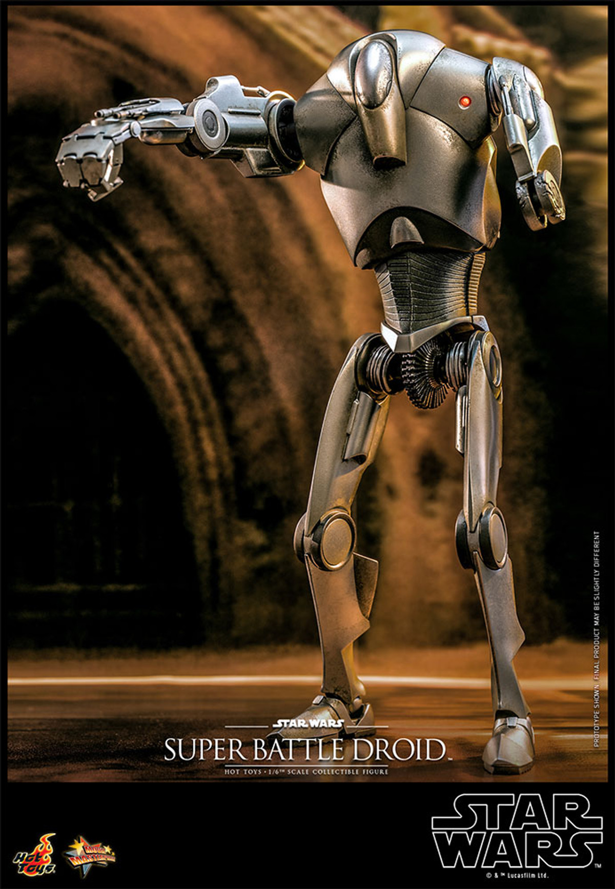 Foto 5 pulgar | Figura Hot Toys Escala 1:6 Star Wars Attack Of The Clones: Super Battle Droid