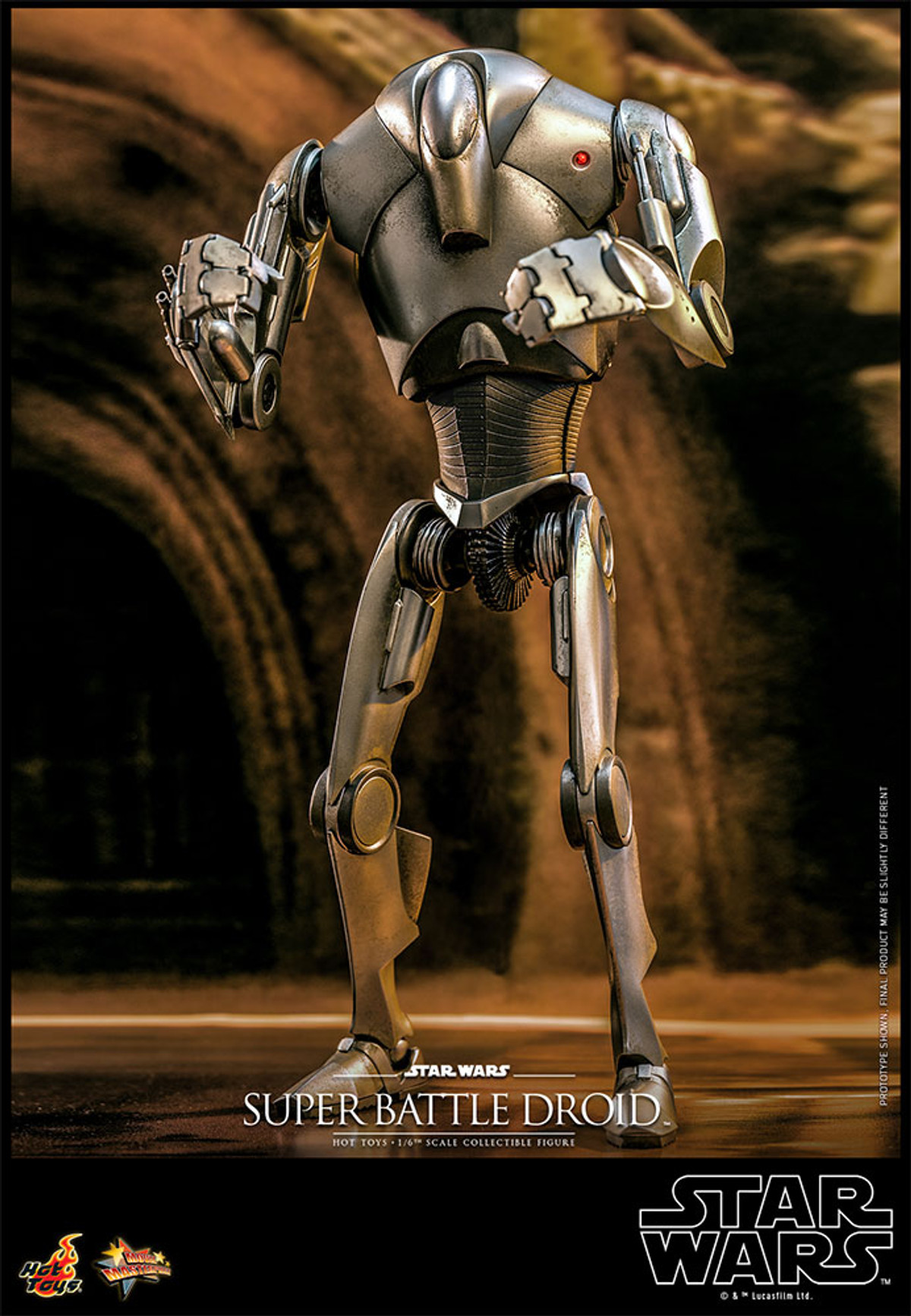 Foto 6 pulgar | Figura Hot Toys Escala 1:6 Star Wars Attack Of The Clones: Super Battle Droid