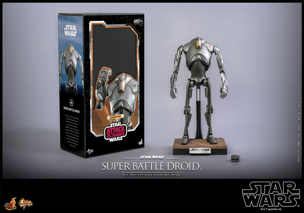 Foto 8 pulgar | Figura Hot Toys Escala 1:6 Star Wars Attack Of The Clones: Super Battle Droid