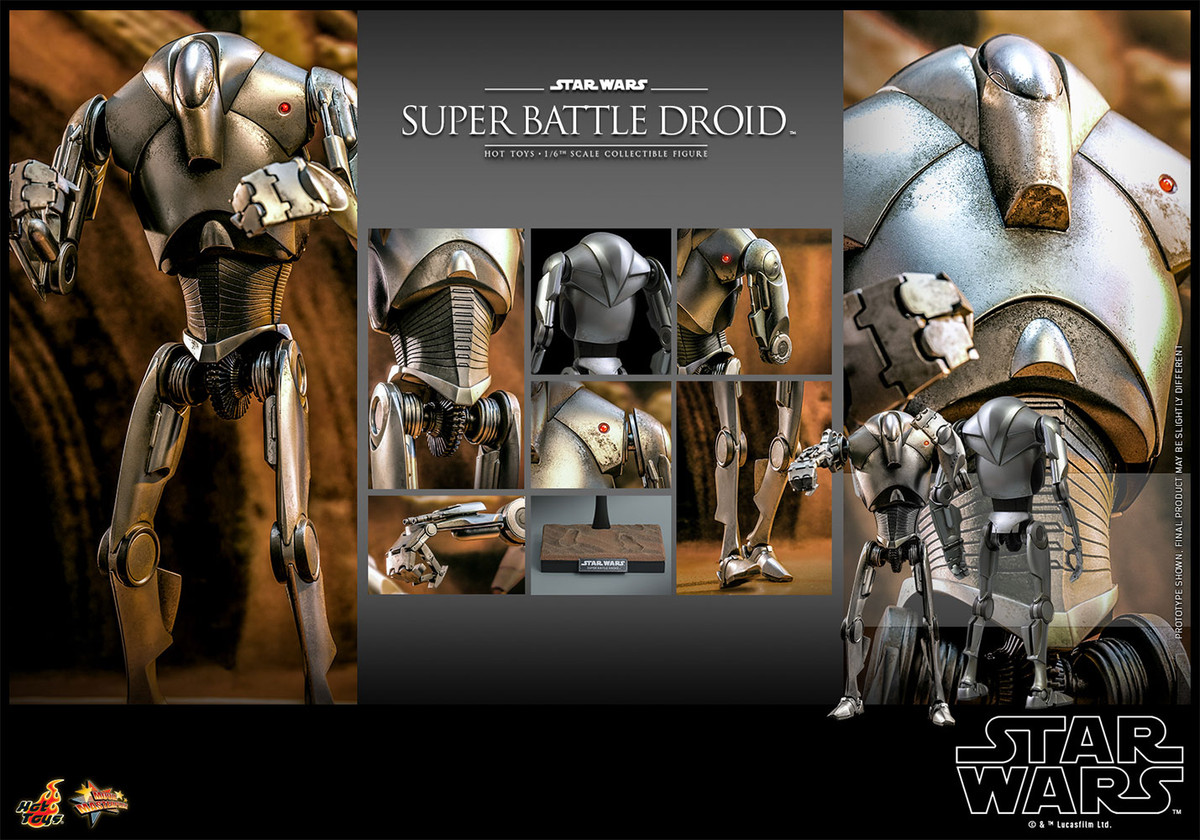 Foto 9 pulgar | Figura Hot Toys Escala 1:6 Star Wars Attack Of The Clones: Super Battle Droid