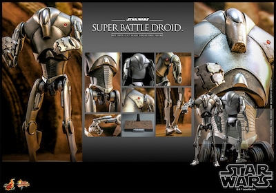 Foto 8 | Figura Hot Toys Escala 1:6 Star Wars Attack Of The Clones: Super Battle Droid