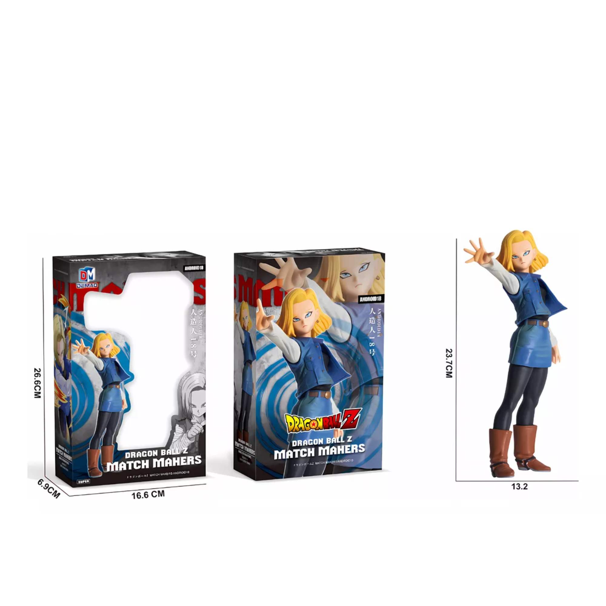 Foto 3 pulgar | Figura Androide 18 Match Dragon Ball Z Makers 24cm Anime