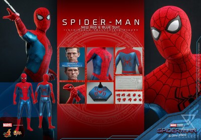 Foto 7 | Figura Hot Toys Escala 1:6 Spider-man No Way Home: Spider-man (new Red And Blue Suit)