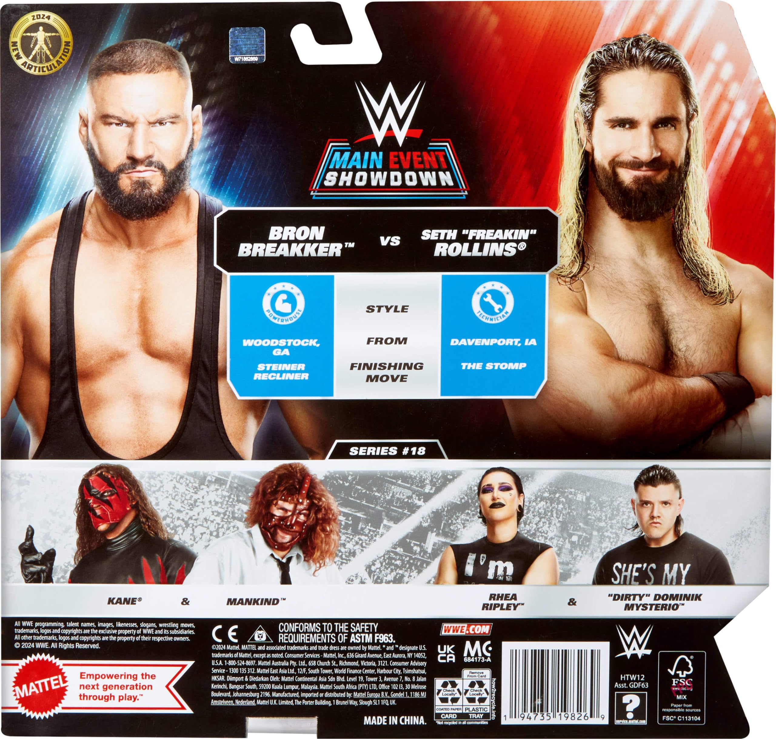 Foto 7 pulgar | Figura De Acción Mattel Wwe Main Event Showdown, Paquete De 2 Unidades - Venta Internacional.
