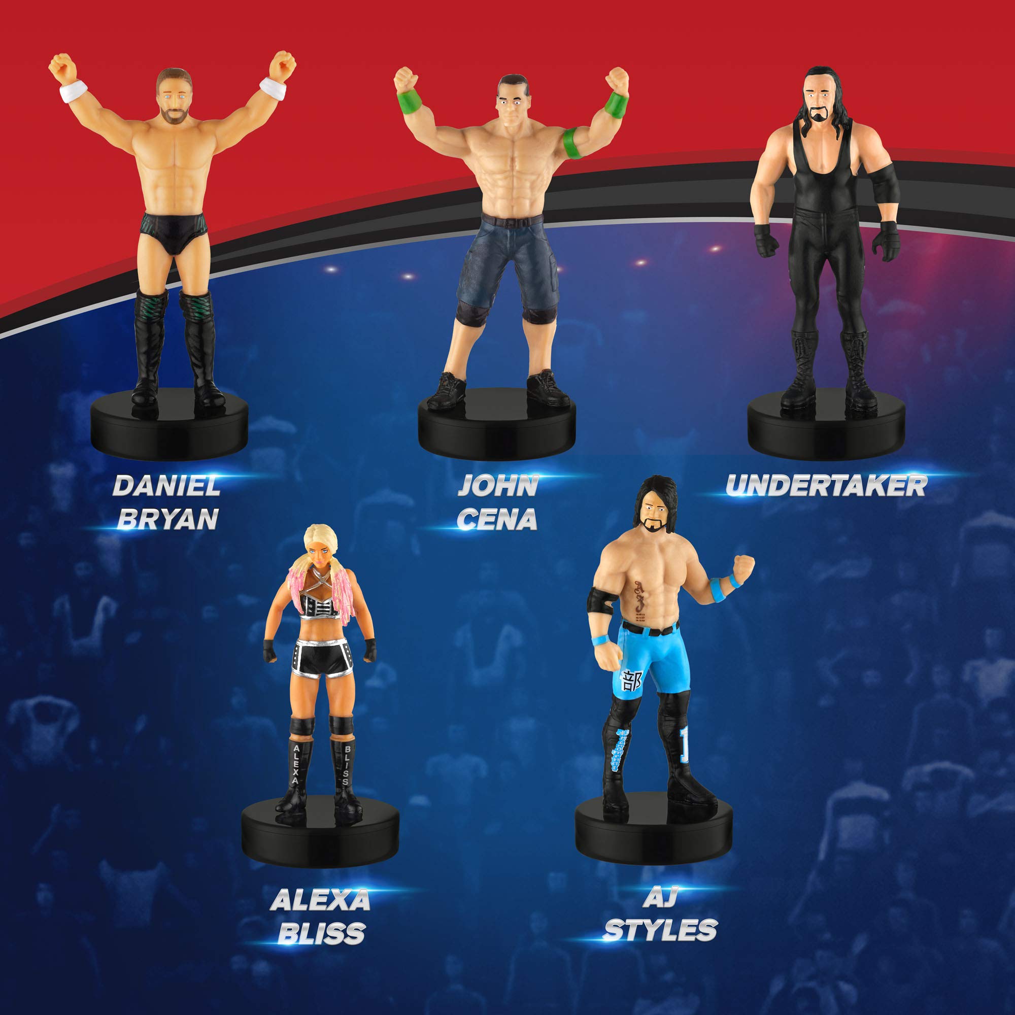 Foto 4 pulgar | Set De Sellos P.m.i. Wwe Superstar Stampers Ultimate Warrior, Rey Mysterio, The Rock - Venta Internacional.