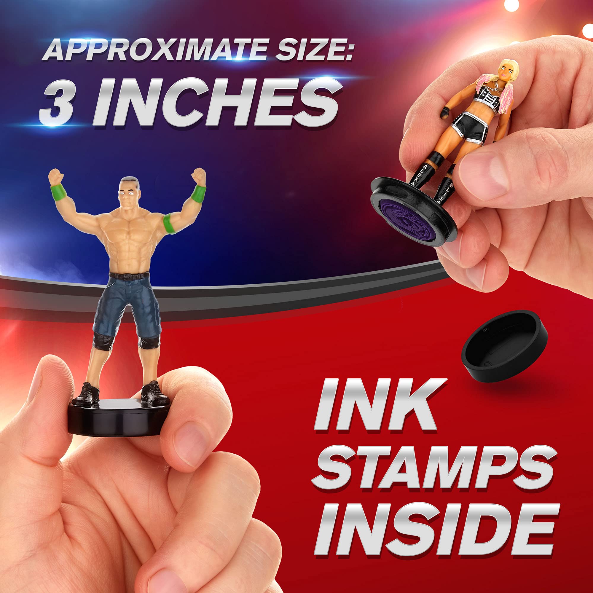 Foto 5 pulgar | Set De Sellos P.m.i. Wwe Superstar Stampers Ultimate Warrior, Rey Mysterio, The Rock - Venta Internacional.