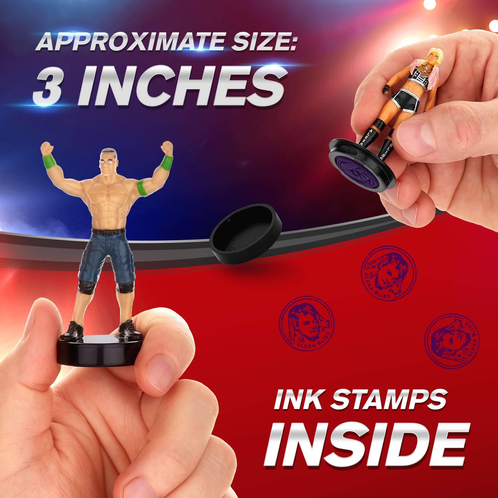 Foto 6 pulgar | Set De Sellos P.m.i. Wwe Superstar Stampers Ultimate Warrior, Rey Mysterio, The Rock - Venta Internacional.