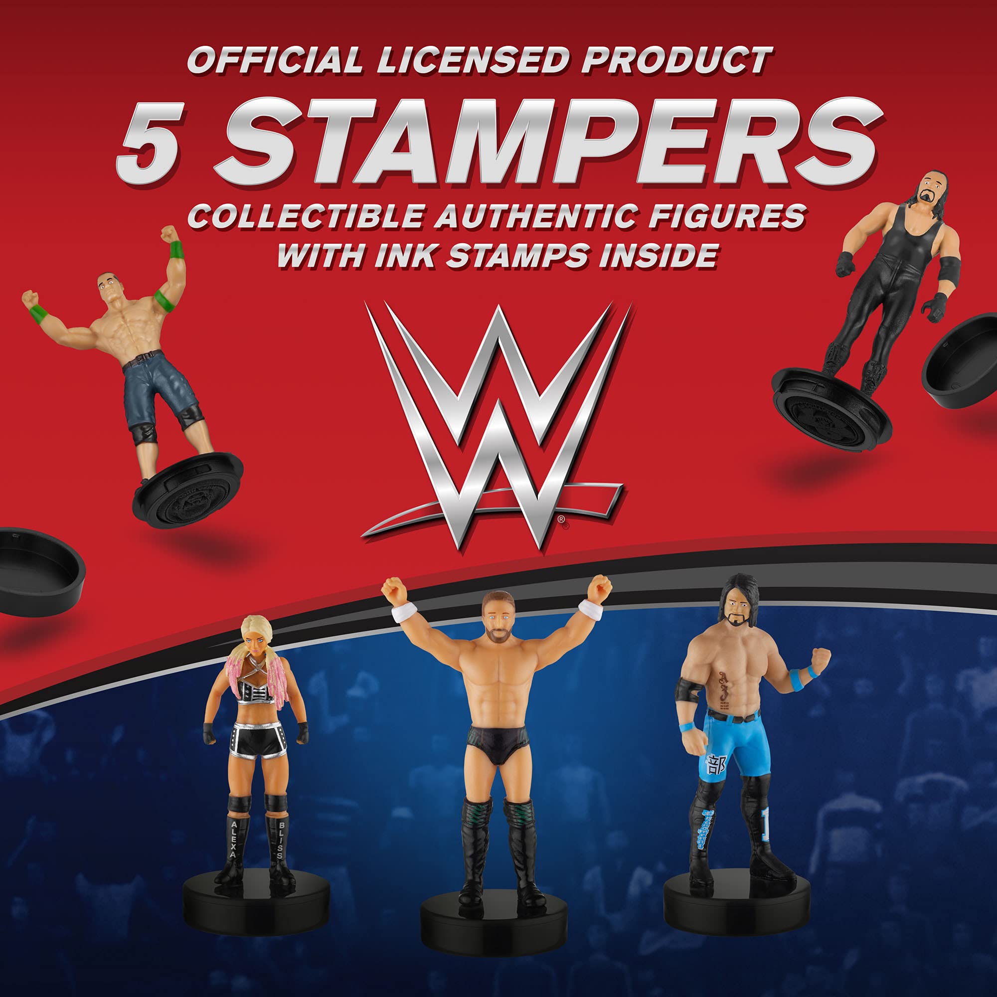 Foto 8 pulgar | Set De Sellos P.m.i. Wwe Superstar Stampers Ultimate Warrior, Rey Mysterio, The Rock - Venta Internacional.