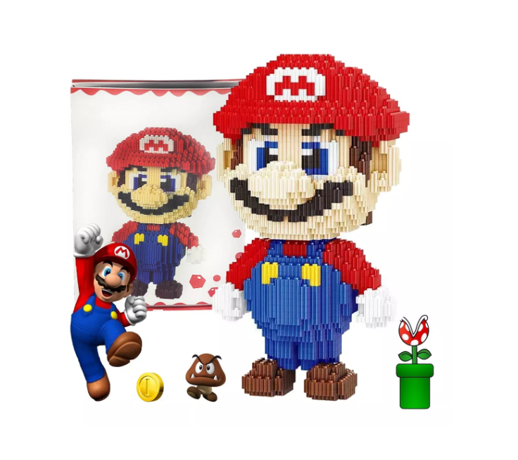 Super Mario Bros Set De Bloques Armables Figura 3d Regalo