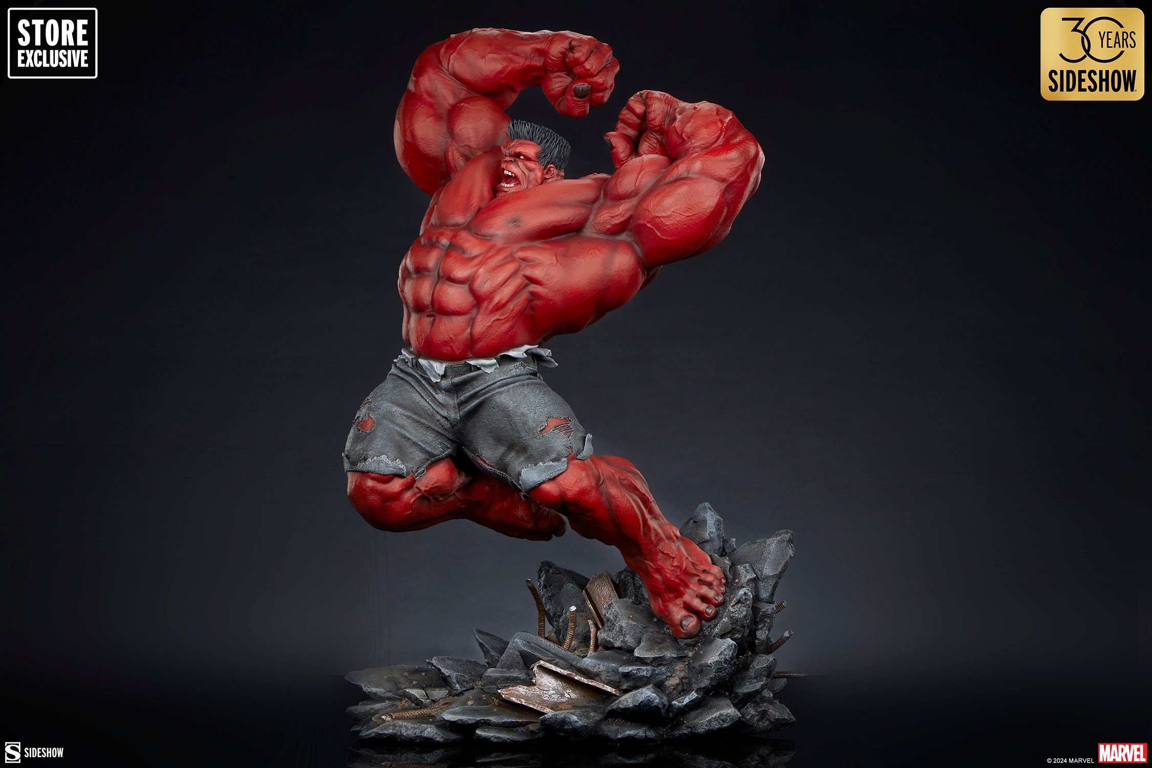 Foto 3 pulgar | Figura Sideshow Collectibles Premium Format Marvel Red Hulk