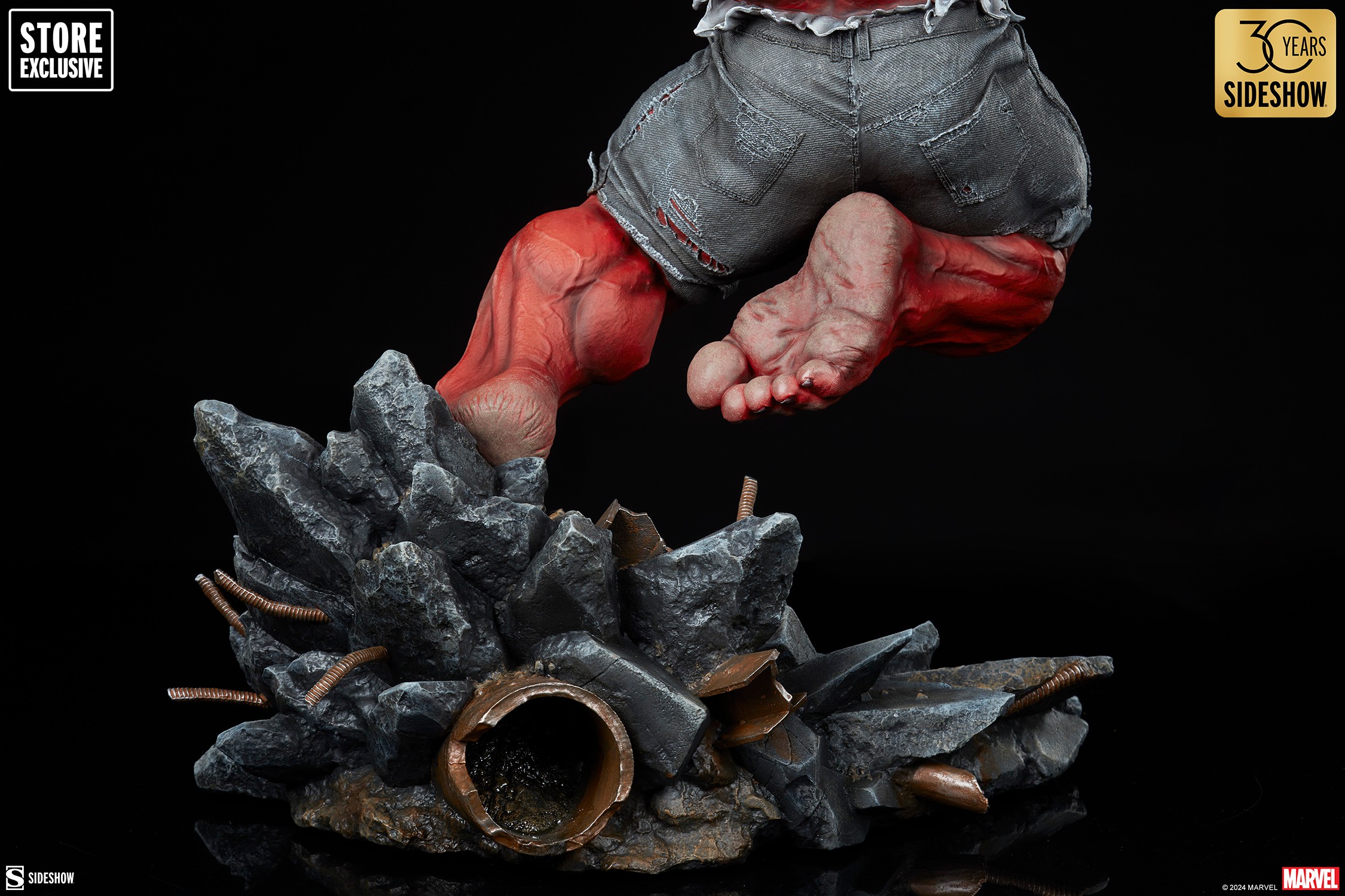 Foto 7 pulgar | Figura Sideshow Collectibles Premium Format Marvel Red Hulk