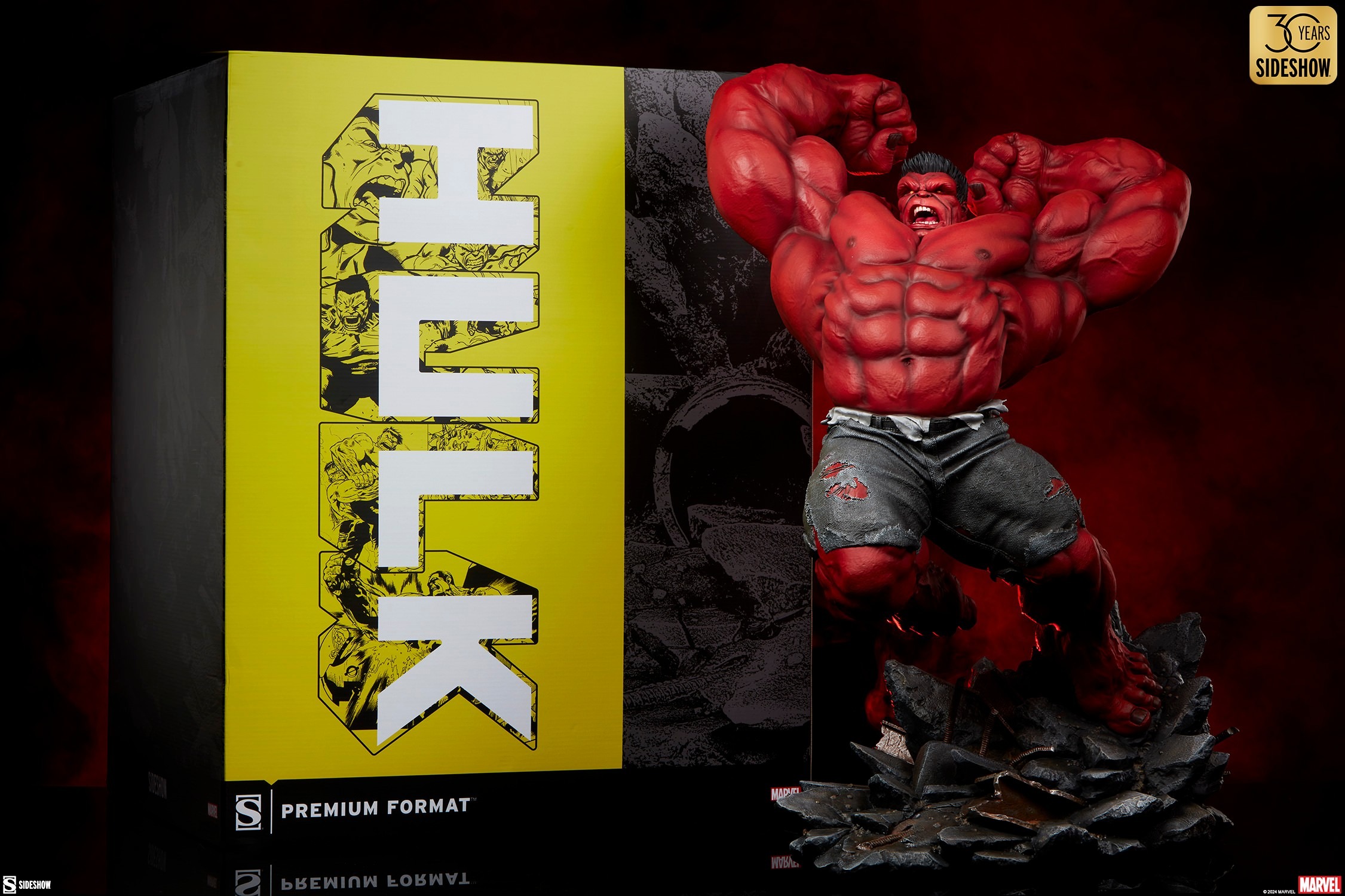 Foto 9 pulgar | Figura Sideshow Collectibles Premium Format Marvel Red Hulk