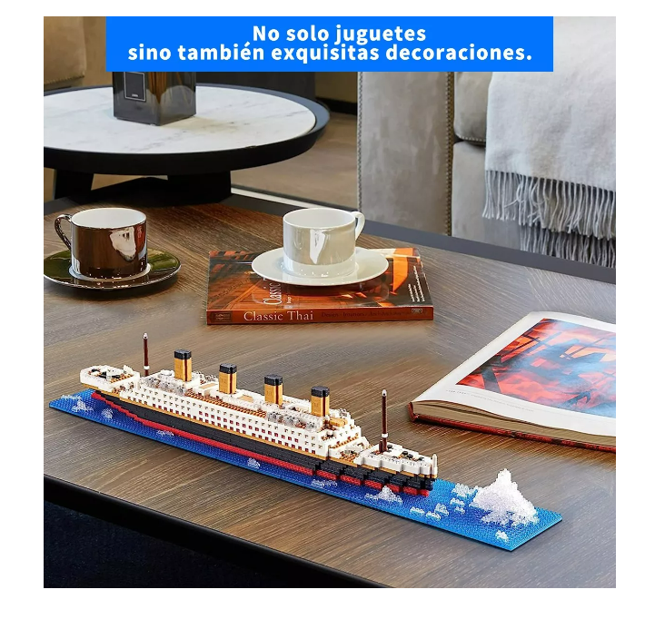 Foto 4 pulgar | Juguetes Bloques Puzzle 3d Titanic Maquetas Barco 1860piezas Color Blanco Wünd