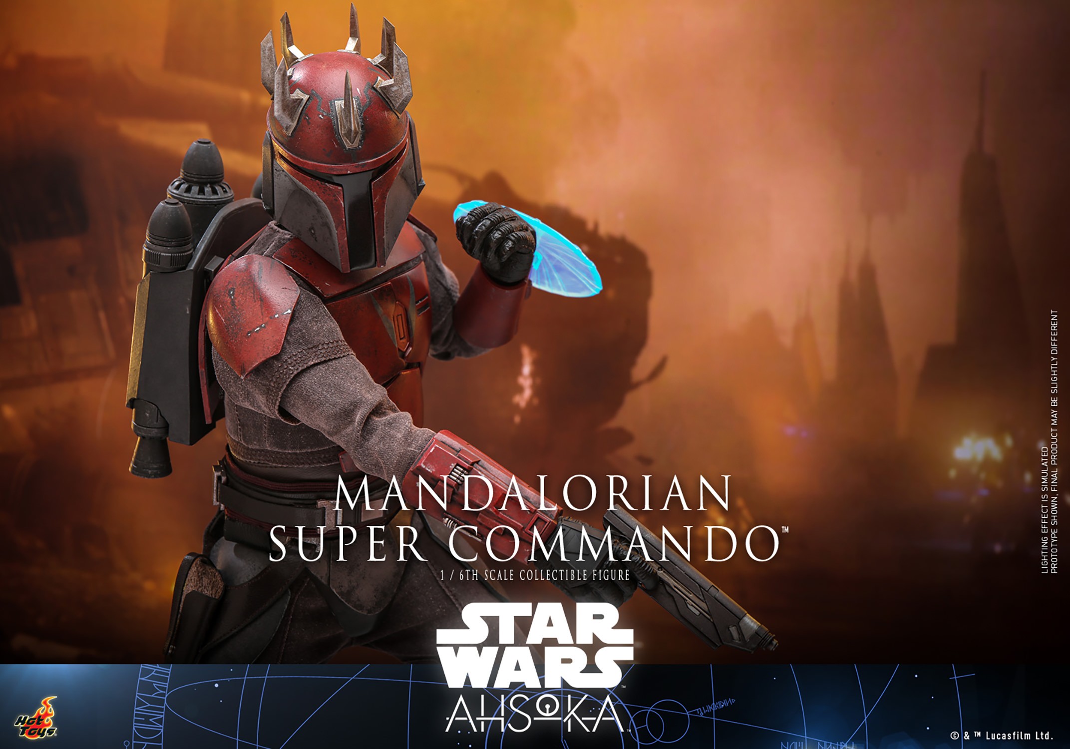 Foto 6 pulgar | Hot Toys Mandalorian Super Commando Captain Escala 1:6