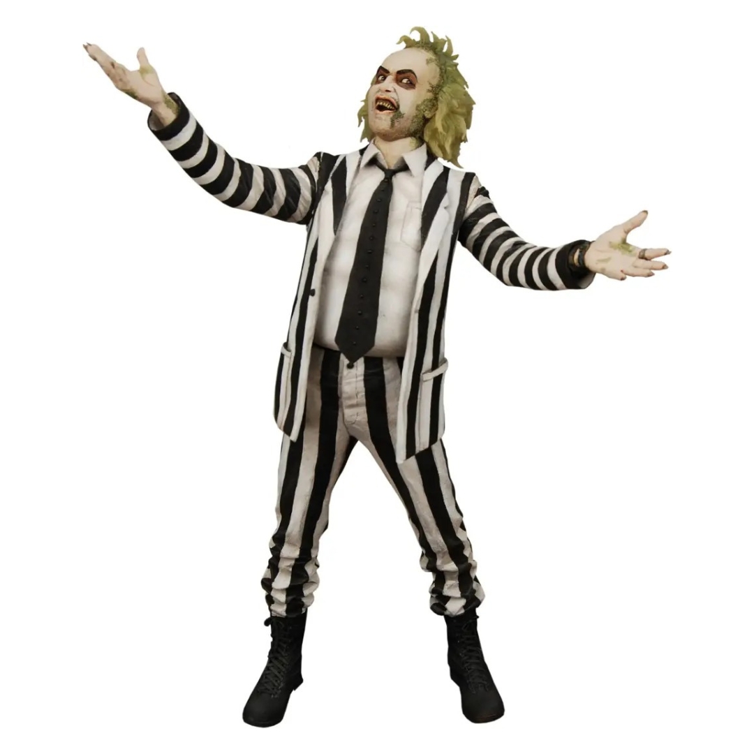 Beetlejuice (1988) - Escala 1/4 Neca Traje de Rayas