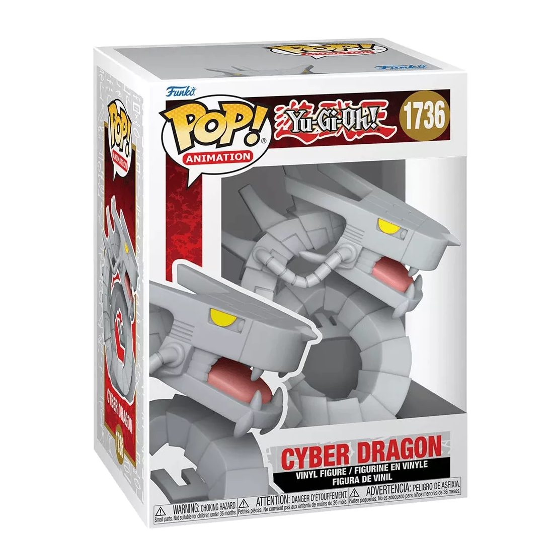 Foto 2 pulgar | Figura De Cyber Dragon #1736 Yu-gi-oh! Funko Pop! Animation