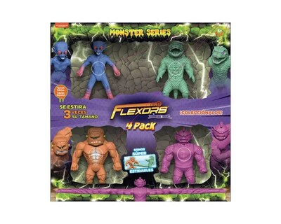 Foto 1 | Figura Estirable Ruz Flexors (4 Pack Monster Series 15 Cm)