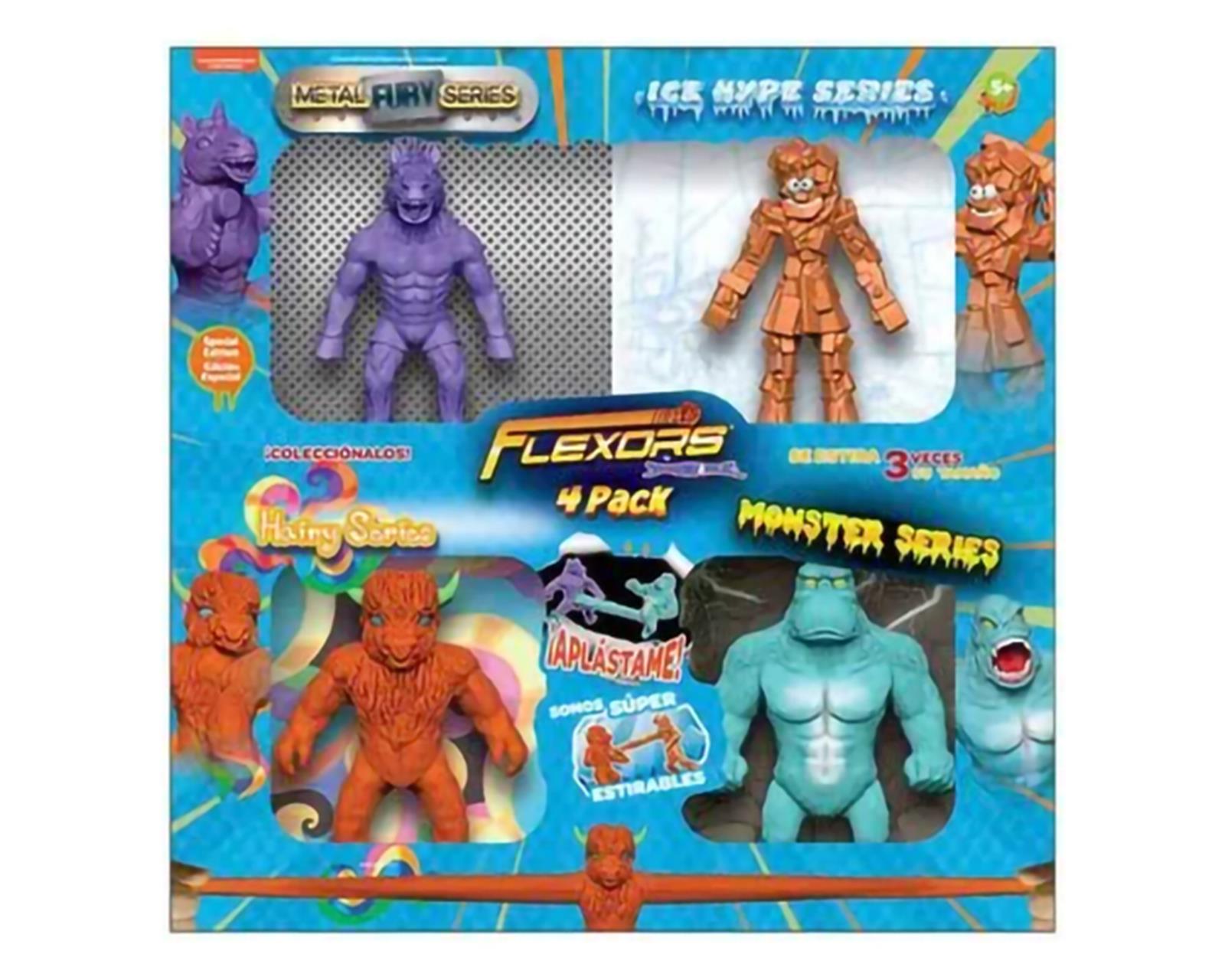 Figura Estirable Ruz Flexors (4 Pack Monsters 15 Cm)