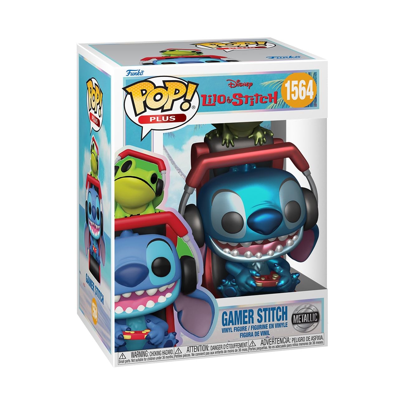 Foto 2 pulgar | Funko Pop! Gamer Stitch Metálico Lilo & Stitch - Venta Internacional