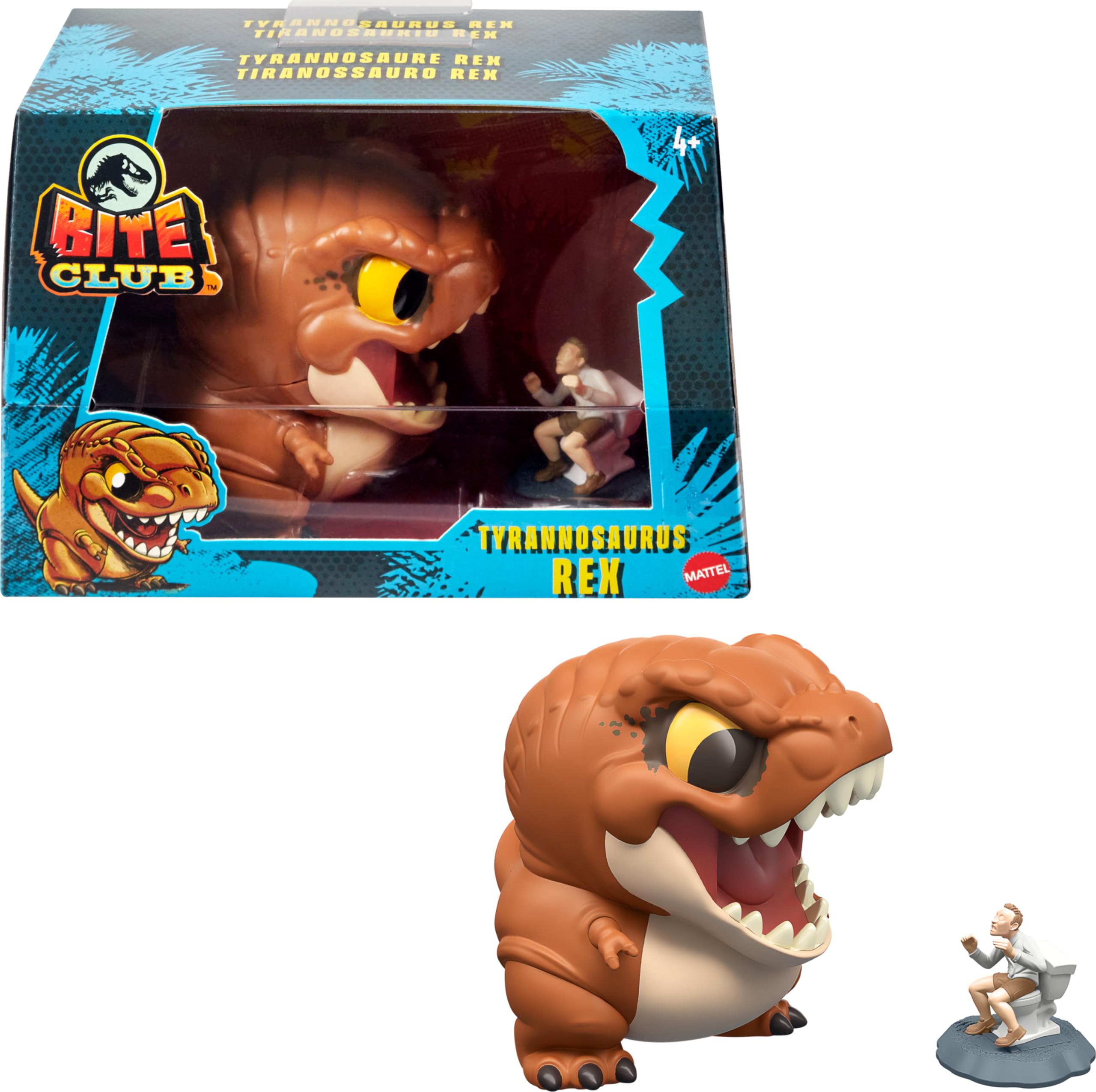 Figura De Acción Mattel Jurassic World Bite Club T-rex - Venta Internacional.