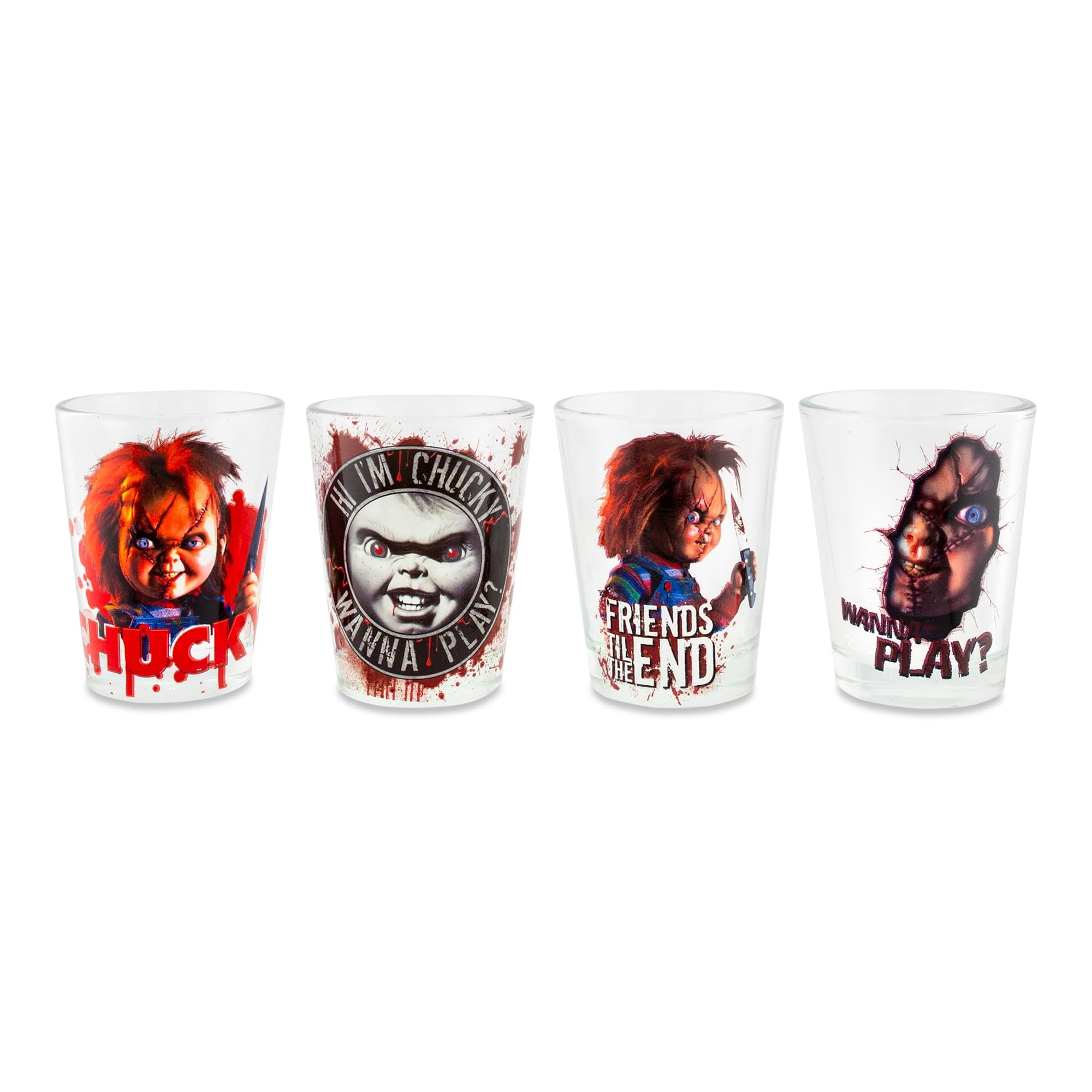 Gafas De Chupito Silver Buffalo Child's Play Chucky 60 Ml X4 - Venta Internacional.
