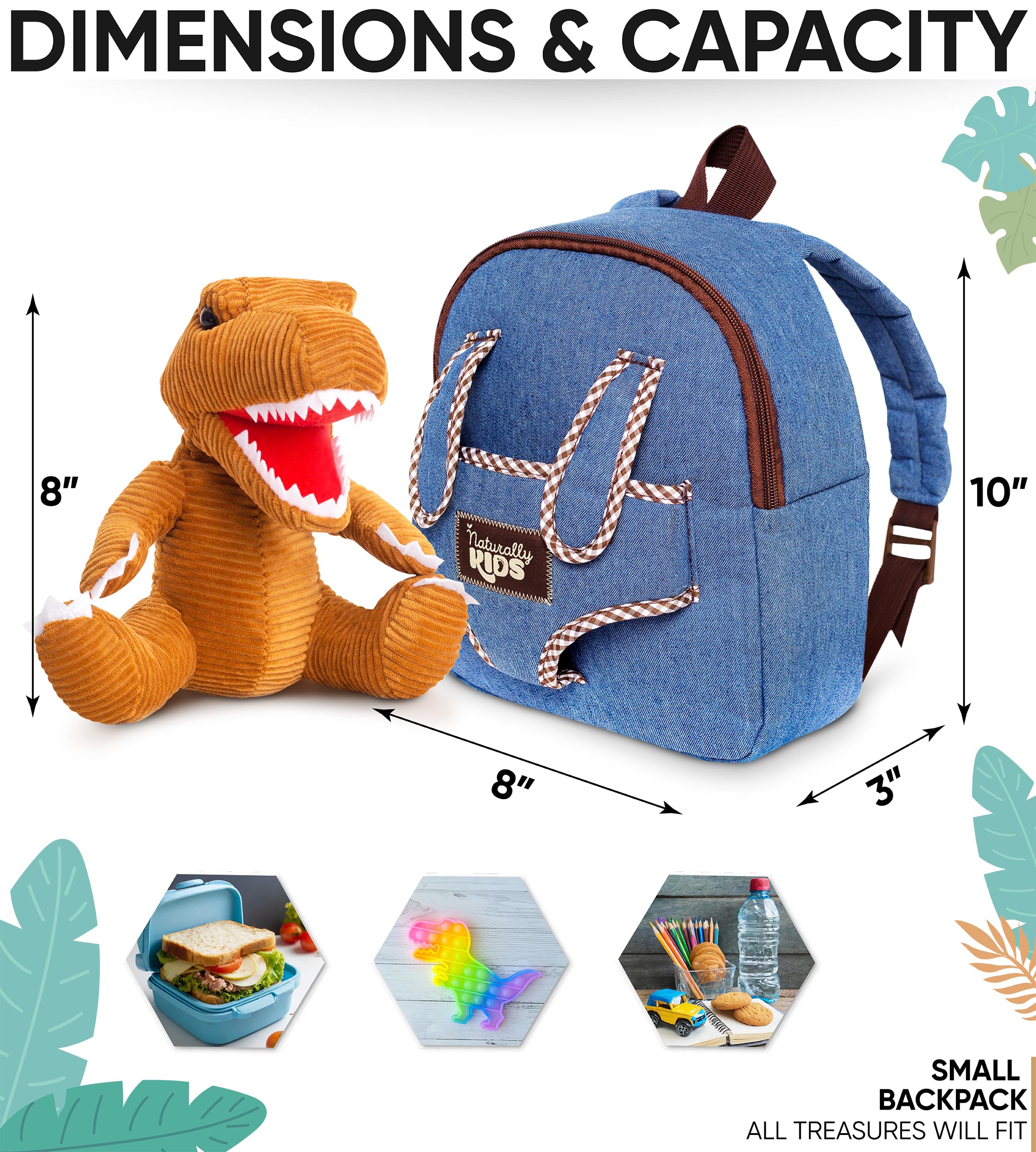 Foto 4 pulgar | Mochila Naturally Kids Con Forma De Dinosaurio Para Niños De 2 A 5 Años - Venta Internacional.