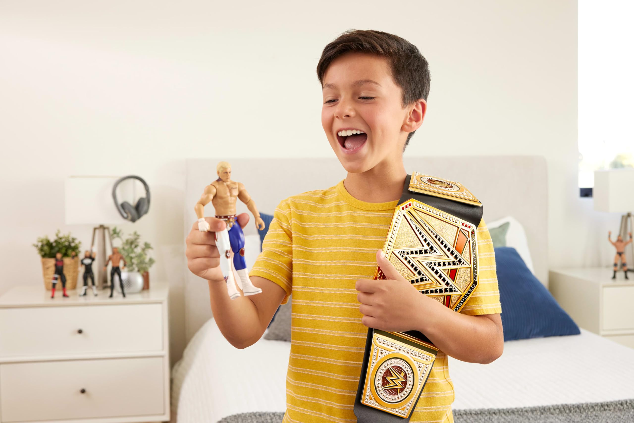 Foto 3 pulgar | Título De Campeonato Mattel Wwe World Heavyweight 3+ Feet - Venta Internacional.
