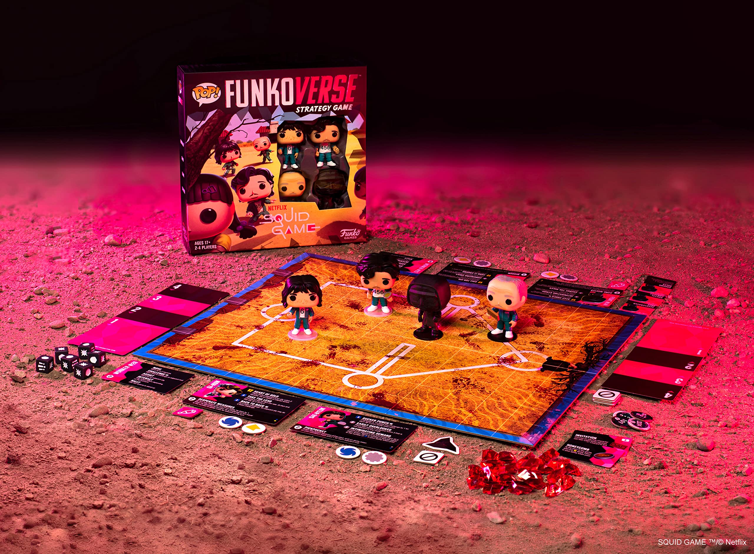 Foto 3 pulgar | Juego De Mesa Funkoverse Squid Game 100, Paquete De 4 Con Funko Pop! - Venta Internacional.