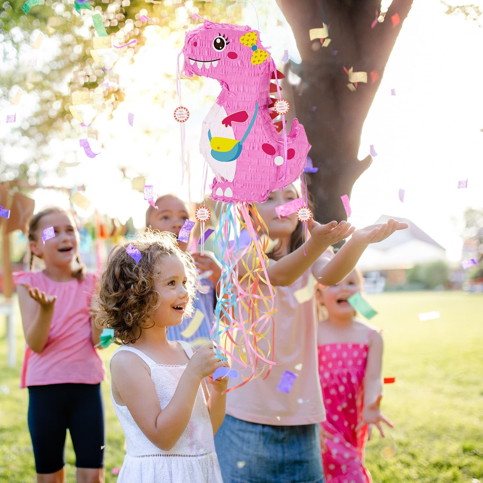 Foto 8 pulgar | Piñata De Dinosaurio Wernnsai Plegable Y Extensible Con Venda En Los Ojos - Venta Internacional.