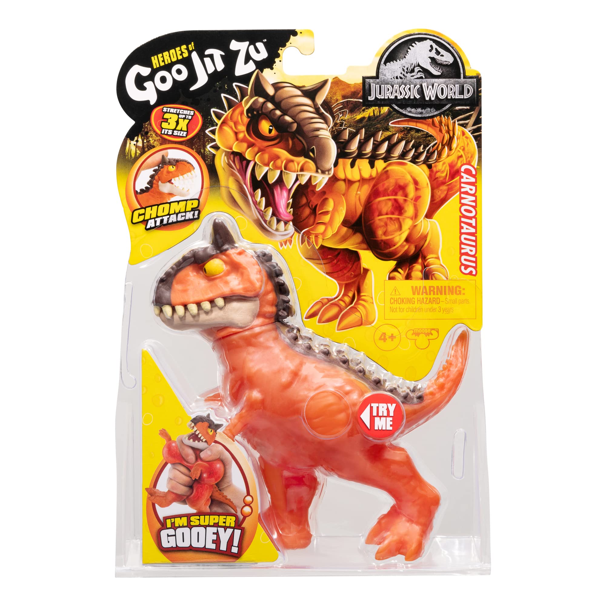 Foto 3 pulgar | Figura De Dinosaurio Heroes Of Goo Jit Zu Jurassic World Carnotaurus - Venta Internacional.