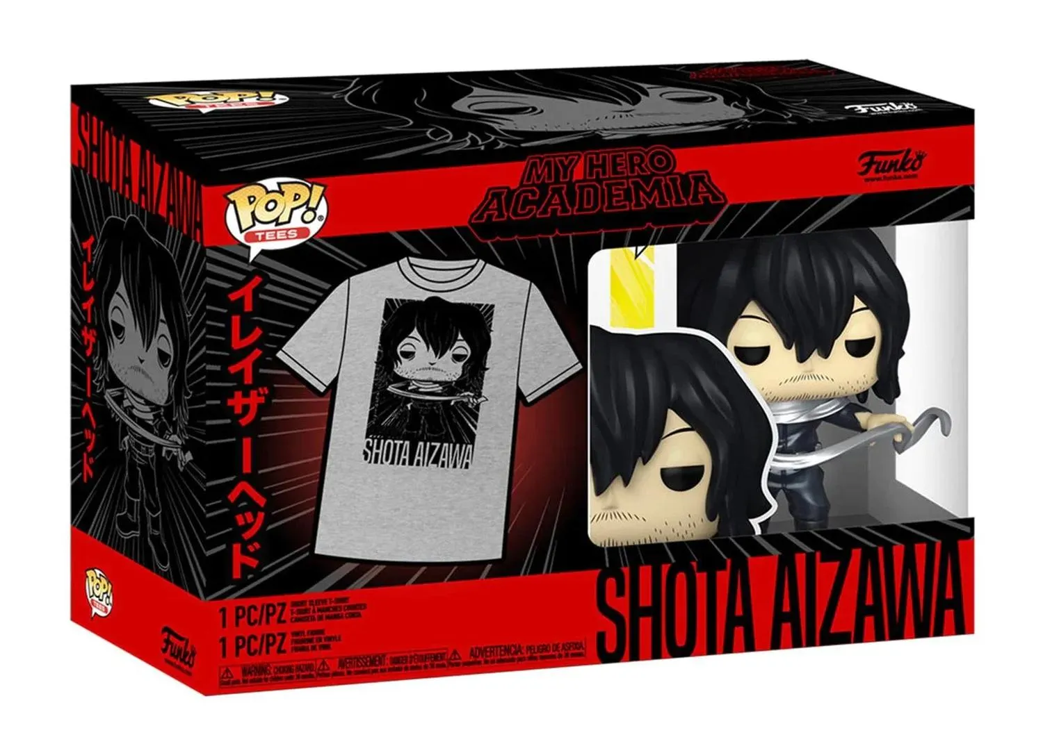 Foto 2 pulgar | Funko Pop & Tee My Hero Academia  Shota Aizawa Playera Mediana