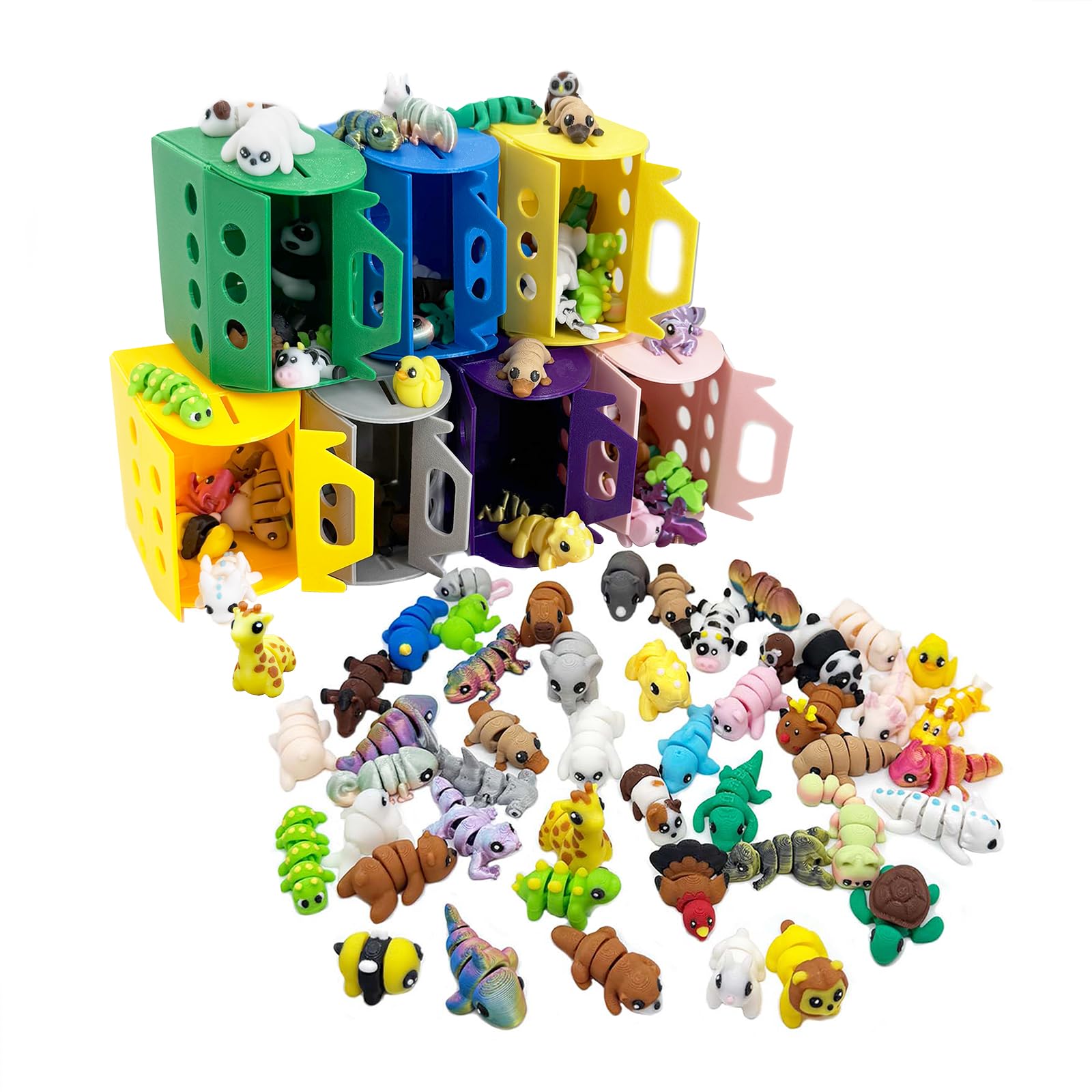 Foto 1 | Juego De Minifiguras De Animales, 20 Piezas, De Juguete Flexible Impreso En 3d - Venta Internacional.