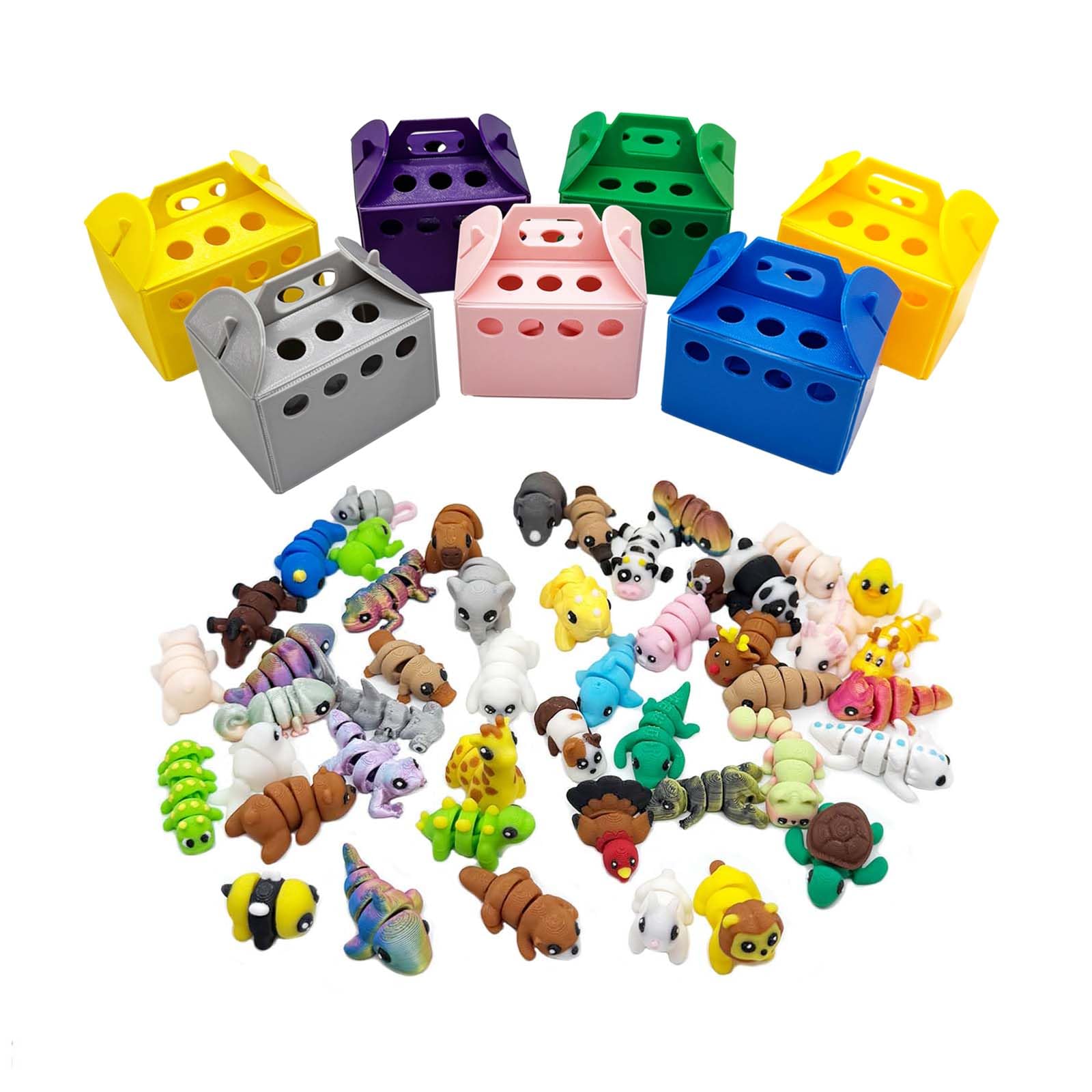 Foto 3 pulgar | Juego De Minifiguras De Animales, 20 Piezas, De Juguete Flexible Impreso En 3d - Venta Internacional.