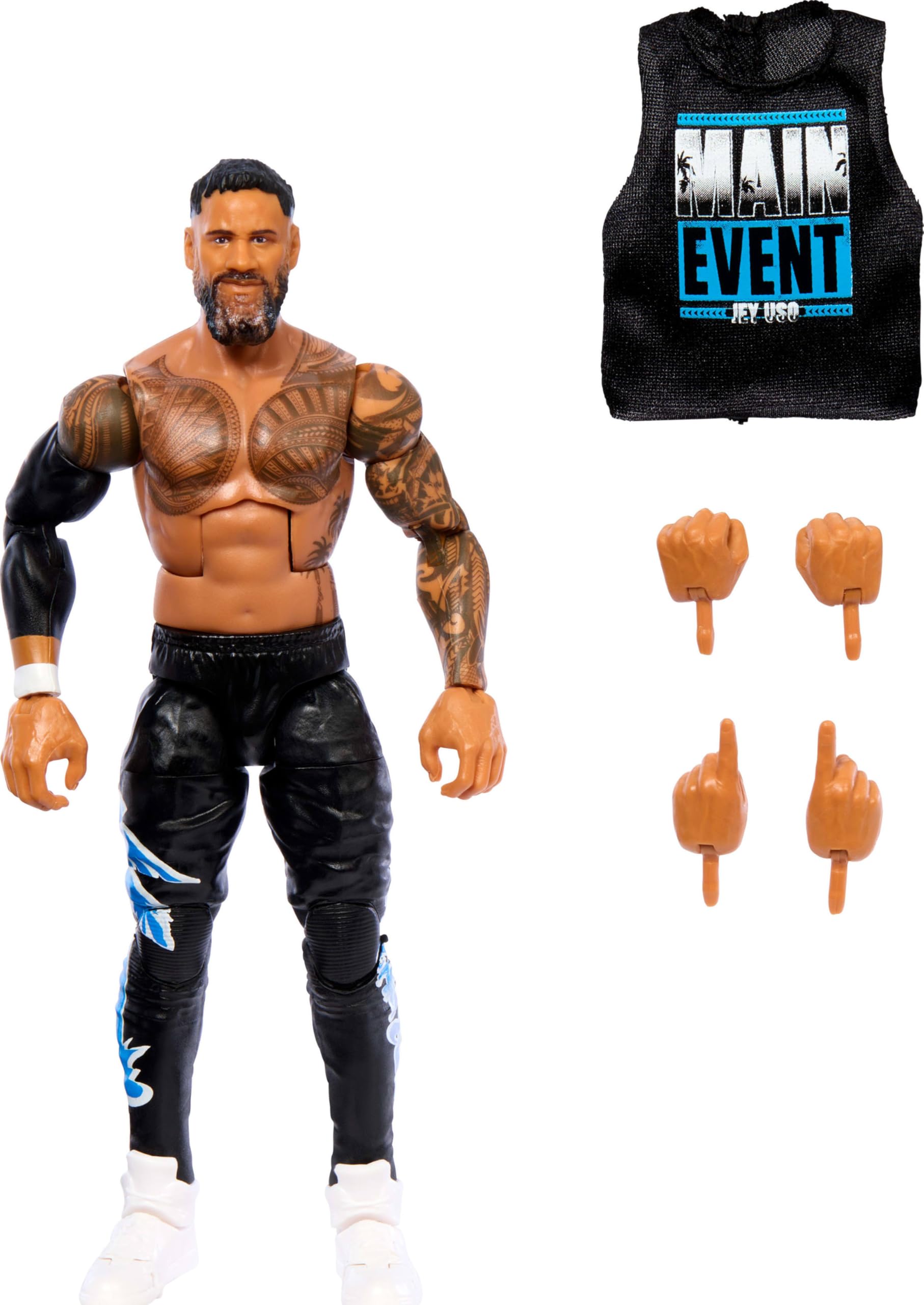 Foto 2 pulgar | Figura De Acción Mattel Wwe Top Picks Elite Jey Uso De 6 Pulgadas - Venta Internacional.