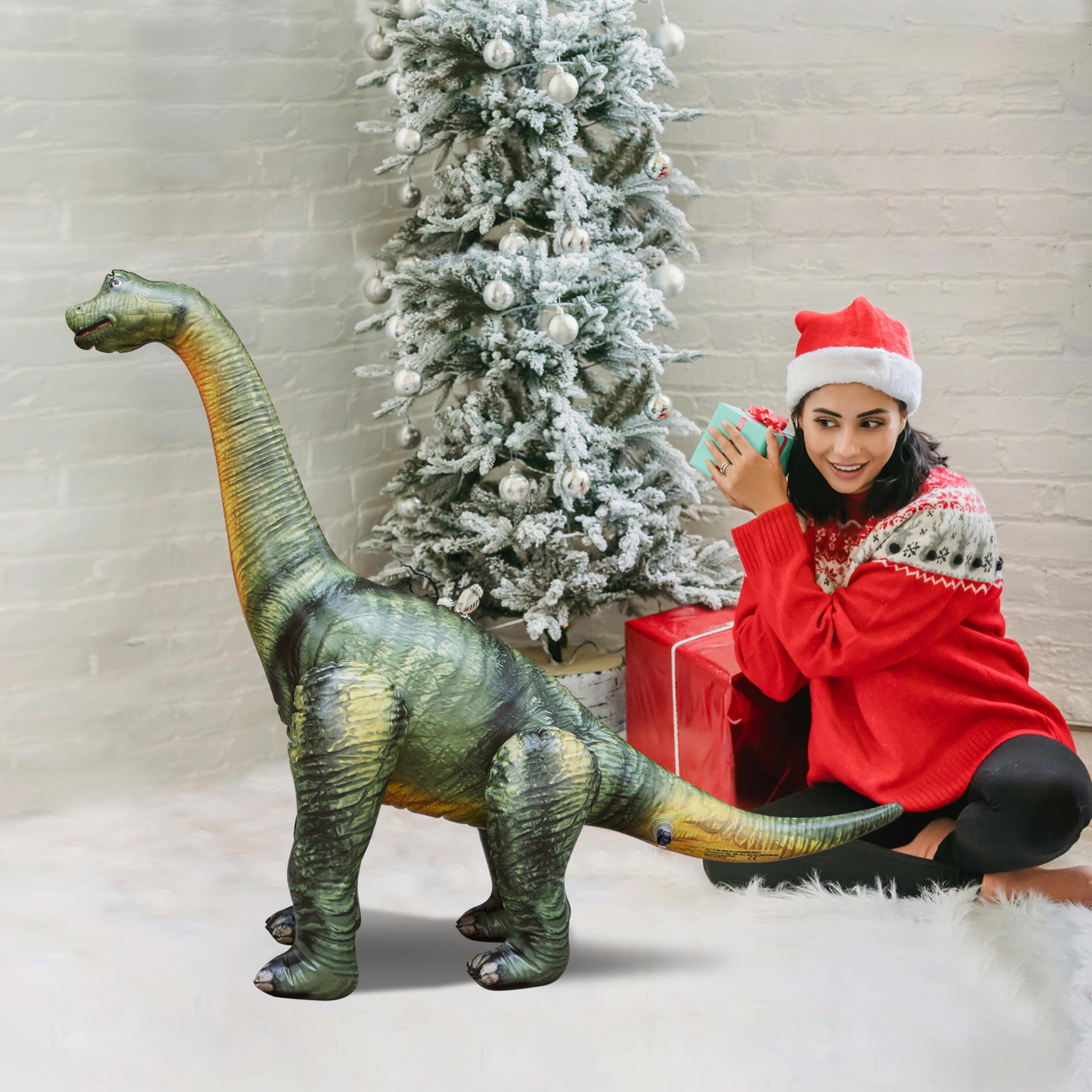 Foto 5 pulgar | Juguete Inflable Con Forma De Dinosaurio Jet Creations Brachiosaurus De 90 Cm De Altura - Venta Internacional.