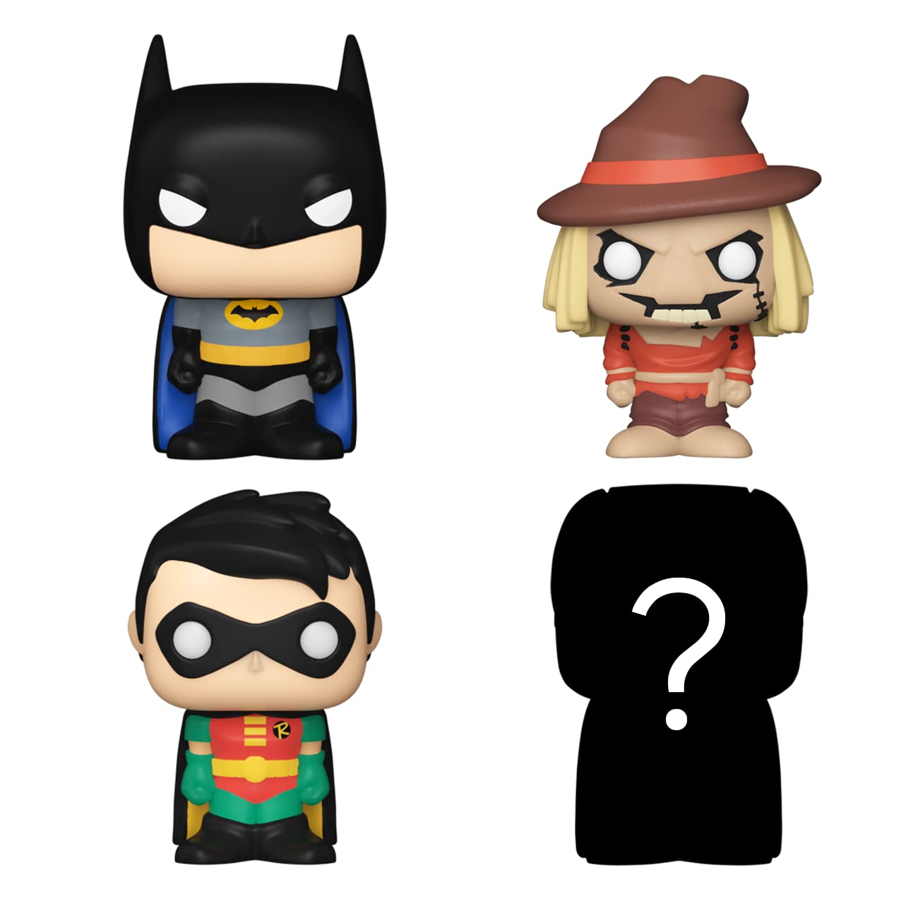 Foto 2 | Bitty Pop Funko Dc Batman, Paquete De 4 Unidades Con Batman, Robin Y Espantapájaros - Venta Internacional.