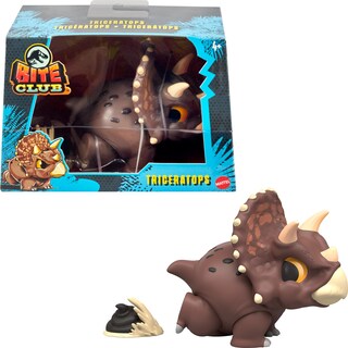 Foto 1 | Figura De Acción Mattel Jurassic World Bite Club Triceratops - Venta Internacional.