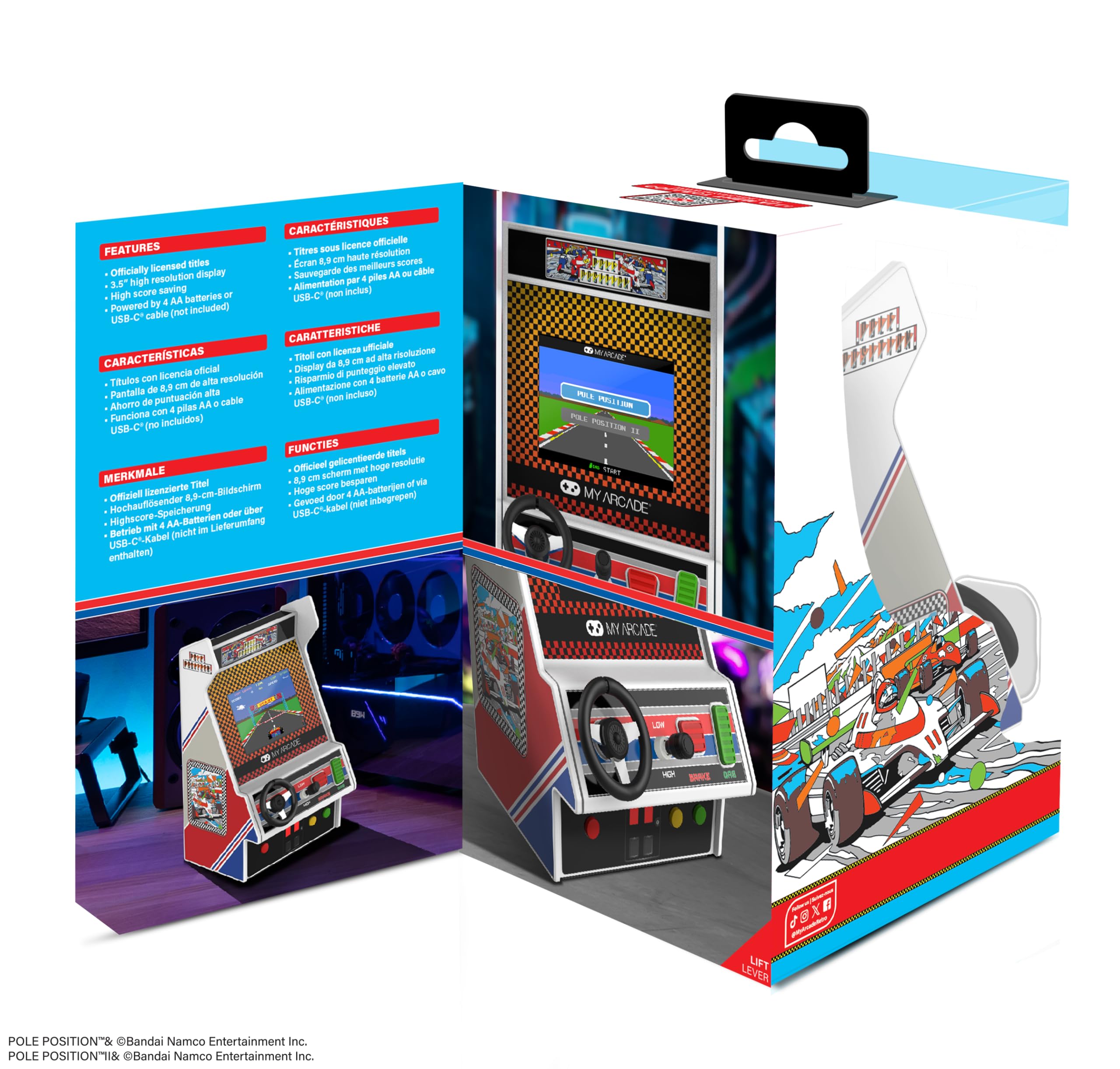 Foto 8 pulgar | Miniconsola De Videojuegos Arcade My Arcade Pole Position Racing - Venta Internacional.