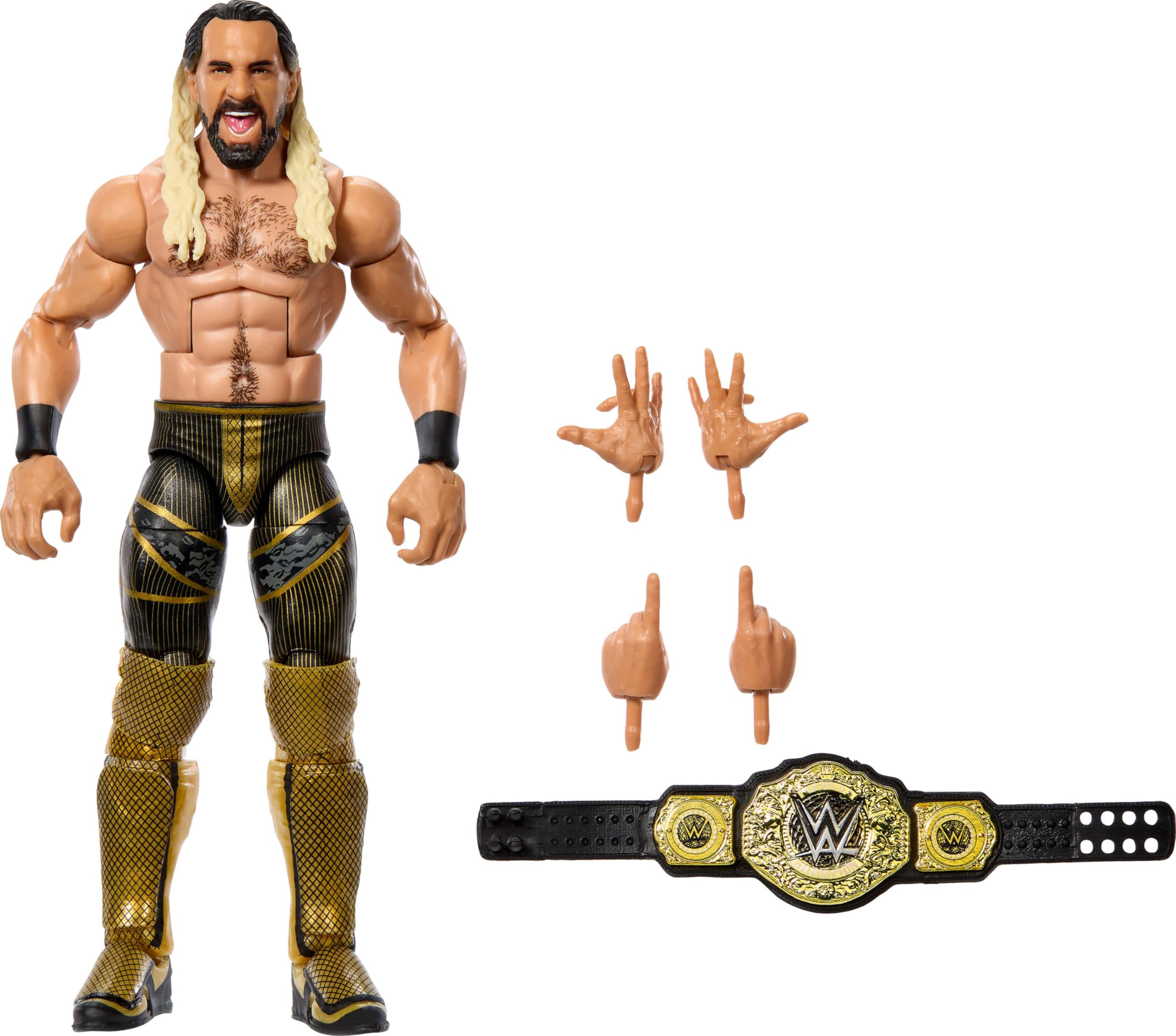 Figura De Acción Mattel Wwe Elite Seth Rollins De 6 Pulgadas Con Acc - Venta Internacional.