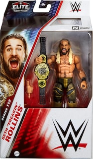 Foto 2 | Figura De Acción Mattel Wwe Elite Seth Rollins De 6 Pulgadas Con Acc - Venta Internacional.