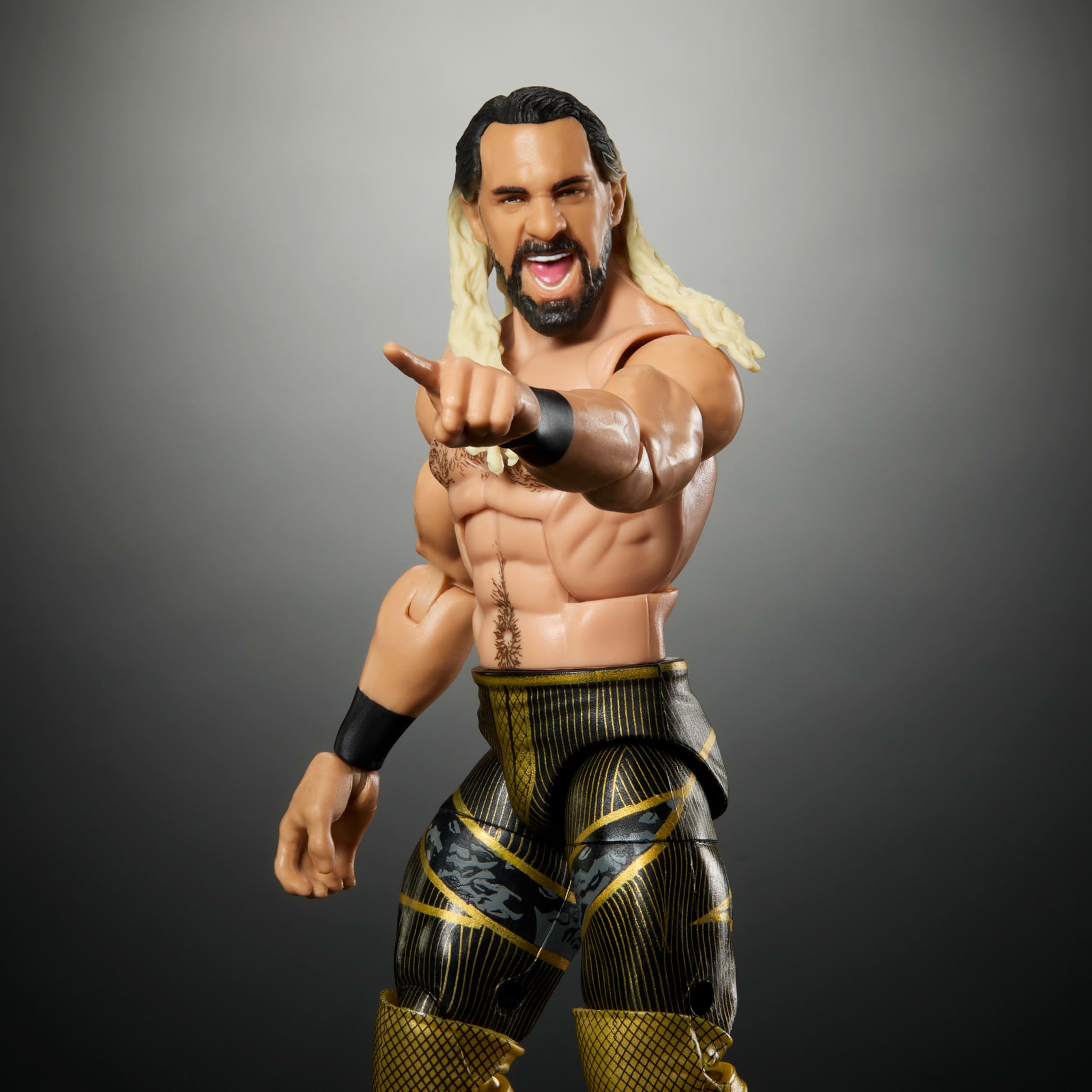 Foto 4 pulgar | Figura De Acción Mattel Wwe Elite Seth Rollins De 6 Pulgadas Con Acc - Venta Internacional.