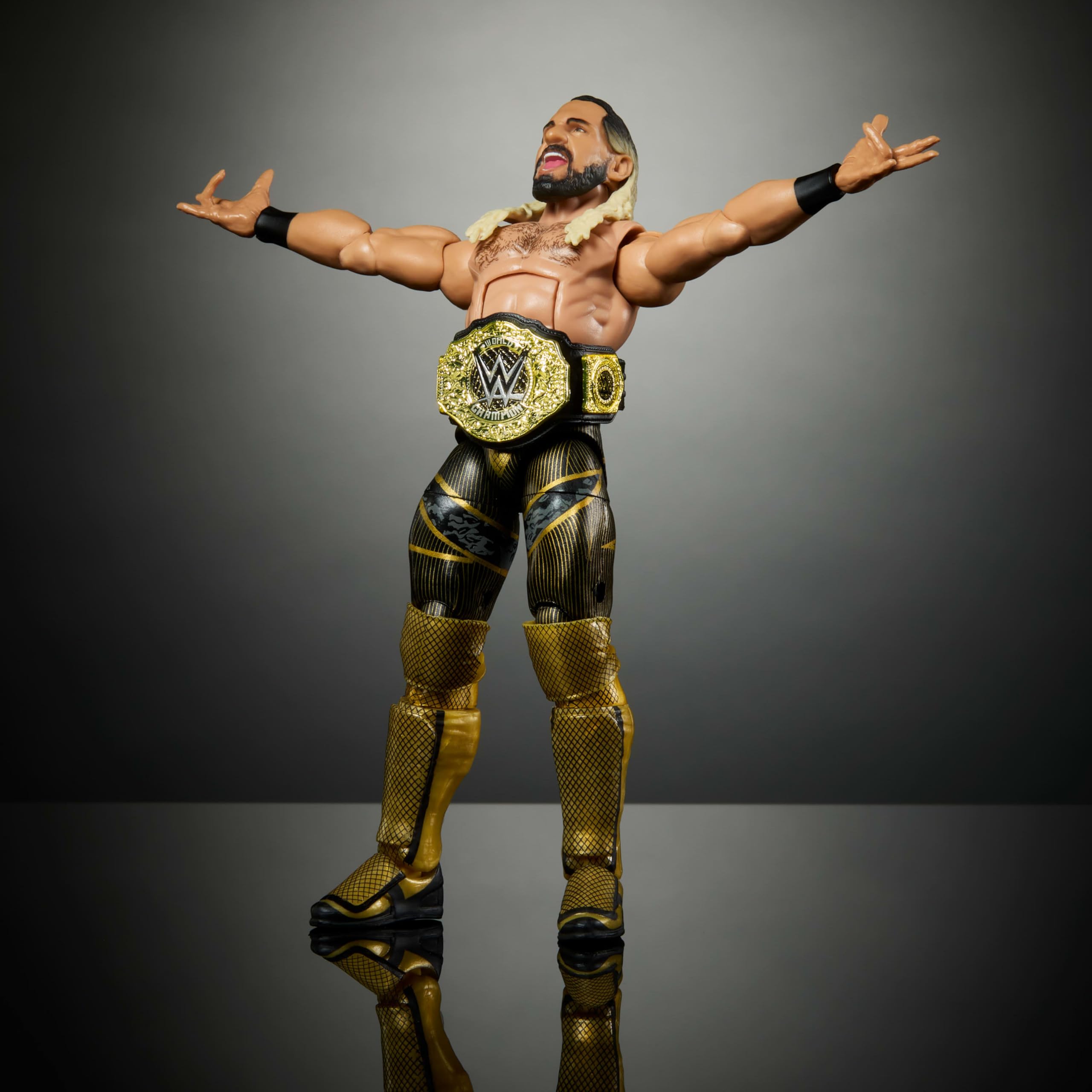 Foto 6 pulgar | Figura De Acción Mattel Wwe Elite Seth Rollins De 6 Pulgadas Con Acc - Venta Internacional.