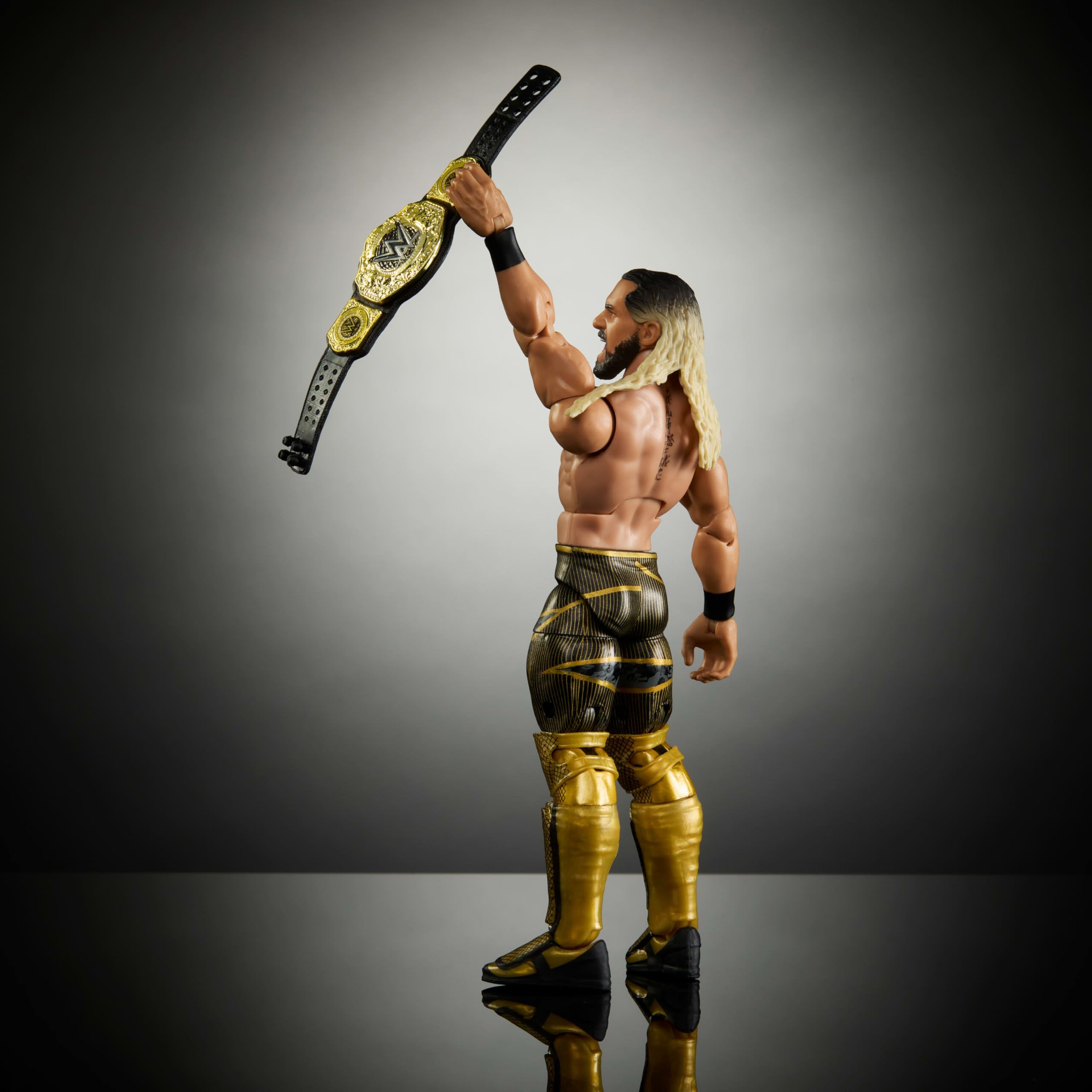 Foto 7 pulgar | Figura De Acción Mattel Wwe Elite Seth Rollins De 6 Pulgadas Con Acc - Venta Internacional.